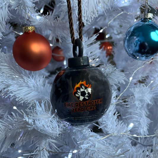 Kerstbal met ABC-poeder